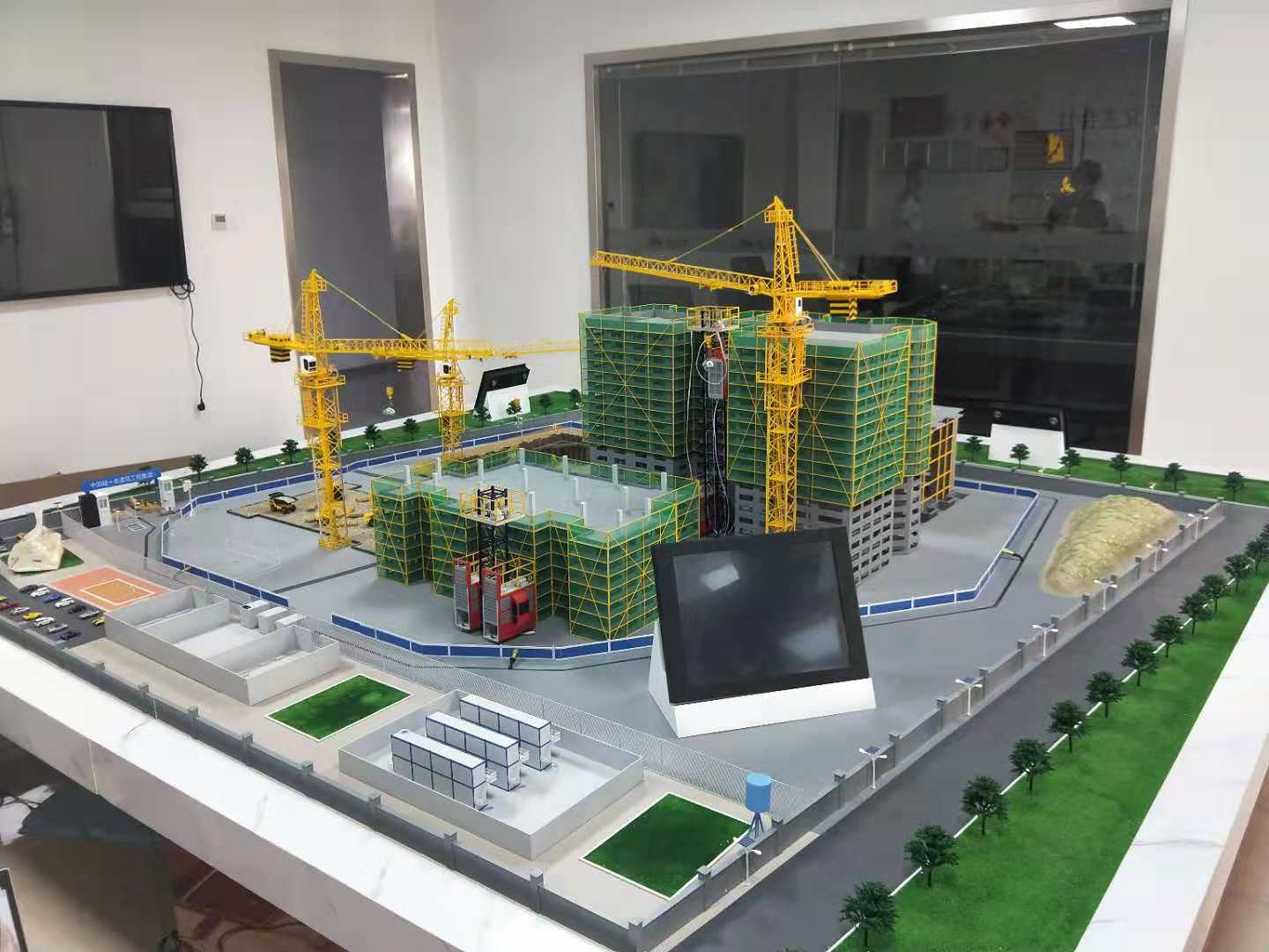 石首市建筑施工场景模型